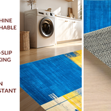 Ultra Soft Area Rug, Non Slip, Stain Resistant, Washable Area Rugs for Living Room, Bedroom, Bold Gradient Expressionist Style(Yellow)