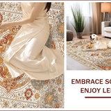 Shabby Chic Turmeric Non Slip Large Area(Beige)