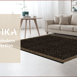 Ultra Soft Area Rug, Non Slip, Stain Resistant, Washable Area Rugs for Living Room, Bedroom, Earthy Toned Country Aesthetic(Black)