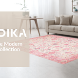 Ultra Soft Area Rug, Non Slip, Stain Resistant, Washable Area Rugs for Living Room, Bedroom, Luxurious Pink Petal Arrangement(Pink)
