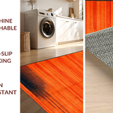 Ultra Soft Area Rug, Non Slip, Stain Resistant, Washable Area Rugs for Living Room, Bedroom, Striking 3D Distorted Illusion(Orange)