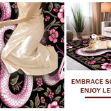 Ultra Soft Area Rug, Non Slip, Stain Resistant, Washable Area Rugs for Living Room, Bedroom, Contemporary Soft Floral Vibe(Pink)