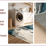 Ultra Soft Area Rug, Non Slip, Stain Resistant, Washable Area Rugs for Living Room, Bedroom, Contemporary Earthy Abstract Composition(Gray)