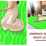 Lively Green and White Wave Design(Green)