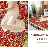 Striking Colorful Floral Tapestry(Red)