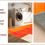 Ultra Soft Area Rug, Non Slip, Stain Resistant, Washable Area Rugs for Living Room, Bedroom, Elegant Textured Warmth Appeal(Orange)