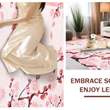 Ultra Soft Area Rug, Non Slip, Stain Resistant, Washable Area Rugs for Living Room, Bedroom, Graceful Pink Floral Arrangement(Pink)