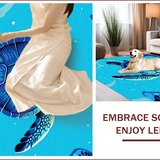 Ultra Soft Area Rug, Non Slip, Stain Resistant, Washable Area Rugs for Living Room, Bedroom, Modern Sea Turtle Coastal Bedroom Low Pile Rug(Blue)
