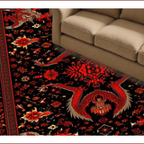Ultra Soft Area Rug, Non Slip, Stain Resistant, Washable Area Rugs for Living Room, Bedroom, Colorful Dragon Fantasy Aesthetic(Red)