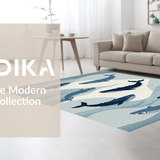 Contemporary Ocean Wave Design(Blue)