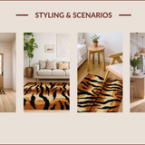Ultra Soft Area Rug, Non Slip, Stain Resistant, Washable Area Rugs for Living Room, Bedroom, Large Brown Animal Pattern Bedroom Accent Carpet(Brown)