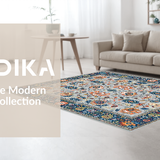 Ultra Soft Area Rug, Non Slip, Stain Resistant, Washable Area Rugs for Living Room, Bedroom, Chic Rustic Blooms on Grey Canvas(Gray)