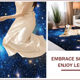Ultra Soft Area Rug, Non Slip, Stain Resistant, Washable Area Rugs for Living Room, Bedroom, Outer Space Playroom Plush Area Rug(Blue)
