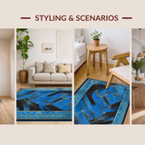 Contemporary Gold Accent Geometry(Blue)