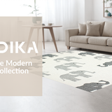 Charming Elephant Themed Transitional Decor(Beige)