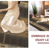 Ultra Soft Area Rug, Non Slip, Stain Resistant, Washable Area Rugs for Living Room, Bedroom, Vibrant Rural Inspired Look(Beige)
