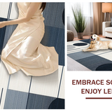 Ultra Soft Area Rug, Non Slip, Stain Resistant, Washable Area Rugs for Living Room, Bedroom, Minimalist Structured Decor Style(Gray)
