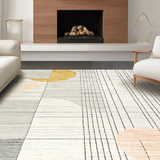 Ultra Soft Area Rug, Non Slip, Stain Resistant, Washable Area Rugs for Living Room, Bedroom, Sleek Modern Curved Texture(Gray)