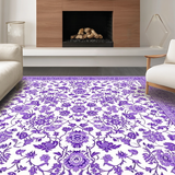 Ultra Soft Area Rug, Non Slip, Stain Resistant, Washable Area Rugs for Living Room, Bedroom, Artistic Soft Touch Abstract Design(Purple)