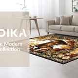 Ultra Soft Area Rug, Non Slip, Stain Resistant, Washable Area Rugs for Living Room, Bedroom, Vibrant Nature-Inspired Decor Piece(Brown)