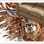 Ultra Soft Area Rug, Non Slip, Stain Resistant, Washable Area Rugs for Living Room, Bedroom, Multicolor Faux Fur Living Room Rug(Brown) - ODIKA