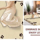 Ultra Soft Area Rug, Non Slip, Stain Resistant, Washable Area Rugs for Living Room, Bedroom, Chic Cozy Paw Pattern Aesthetic(Beige)