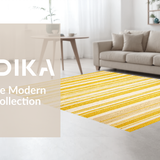 Ultra Soft Area Rug, Non Slip, Stain Resistant, Washable Area Rugs for Living Room, Bedroom, Lively Artisan Crafted Motif(Yellow)