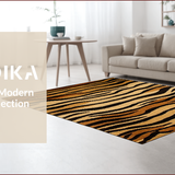 Ultra Soft Area Rug, Non Slip, Stain Resistant, Washable Area Rugs for Living Room, Bedroom, Chic Animal Patterned Aesthetic(Brown)