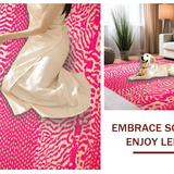 Ultra Soft Area Rug, Non Slip, Stain Resistant, Washable Area Rugs for Living Room, Bedroom, Playful Pink Cheetah Aesthetic(Pink)