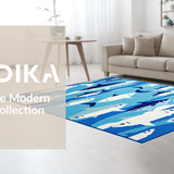 Coastal Blue Geometric Elegance(Blue)