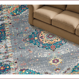 Ultra Soft Area Rug, Non Slip, Stain Resistant, Washable Area Rugs for Living Room, Bedroom, Vintage Tribal Stain Resistant Living Room(Red)