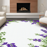 Ultra Soft Area Rug, Non Slip, Stain Resistant, Washable Area Rugs for Living Room, Bedroom, Elegant Geometric Color Fusion(Purple)