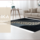 Ultra Soft Area Rug, Non Slip, Stain Resistant, Washable Area Rugs for Living Room, Bedroom, Chic Contemporary Leopard Aesthetic(Blue)