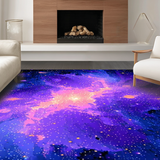 Ultra Soft Area Rug, Non Slip, Stain Resistant, Washable Area Rugs for Living Room, Bedroom, Lively Solar System Theme(Purple)
