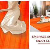Ultra Soft Area Rug, Non Slip, Stain Resistant, Washable Area Rugs for Living Room, Bedroom, Contemporary Rich Orange Aesthetic(Orange)