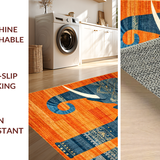 Ultra Soft Area Rug, Non Slip, Stain Resistant, Washable Area Rugs for Living Room, Bedroom, Lively Colorful Animal Design(Orange)