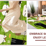 Ultra Soft Area Rug, Non Slip, Stain Resistant, Washable Area Rugs for Living Room, Bedroom, Whimsical Irregular Shape Delight(Green)