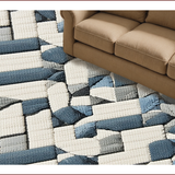 Ultra Soft Area Rug, Non Slip, Stain Resistant, Washable Area Rugs for Living Room, Bedroom, Texas Bluebonnets Woven(Gray)