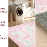 Ultra Soft Area Rug, Non Slip, Stain Resistant, Washable Area Rugs for Living Room, Bedroom, Lively Springtime Color Fusion(Pink)