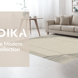 Ultra Soft Area Rug, Non Slip, Stain Resistant, Washable Area Rugs for Living Room, Bedroom, Rustic Neutral Trellis Texture(Beige)