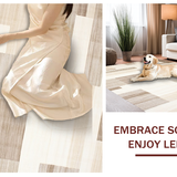 Ultra Soft Area Rug, Non Slip, Stain Resistant, Washable Area Rugs for Living Room, Bedroom, Vibrant Earthy Abstract Composition(Beige)