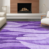 Ultra Soft Area Rug, Non Slip, Stain Resistant, Washable Area Rugs for Living Room, Bedroom, Elegant High-Pile Ombre Effect(Purple)