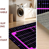 Ultra Soft Area Rug, Non Slip, Stain Resistant, Washable Area Rugs for Living Room, Bedroom, Retro Gaming-Inspired Color Burst(Purple)