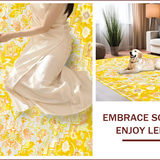 Ultra Soft Area Rug, Non Slip, Stain Resistant, Washable Area Rugs for Living Room, Bedroom, Lively Yellow Abstract Aesthetic(Yellow)