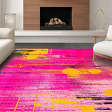Contemporary Geometric Yellow Pink Fusion(Pink)