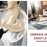 Ultra Soft Area Rug, Non Slip, Stain Resistant, Washable Area Rugs for Living Room, Bedroom, Nature-Inspired Earthy Textures(Gray)