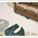 Ultra Soft Area Rug, Non Slip, Stain Resistant, Washable Area Rugs for Living Room, Bedroom, Elegant Nature-Inspired Motif(Gray)