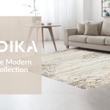 Ultra Soft Area Rug, Non Slip, Stain Resistant, Washable Area Rugs for Living Room, Bedroom, Rustic Ogee Patterned Accent Piece(Gray)