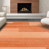 Ultra Soft Area Rug, Non Slip, Stain Resistant, Washable Area Rugs for Living Room, Bedroom, Elegant Minimalist Earthy Palette(Orange)