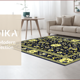 Navy Yellow Geometric Elegance(Black)